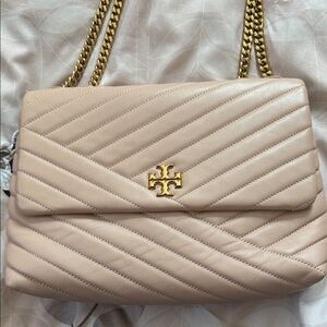 Tory Burch Nude Quilted Shoulder Bag